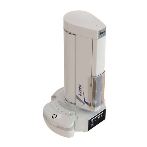 HTA 2000H Autosampler. Angled view, Closed Tray