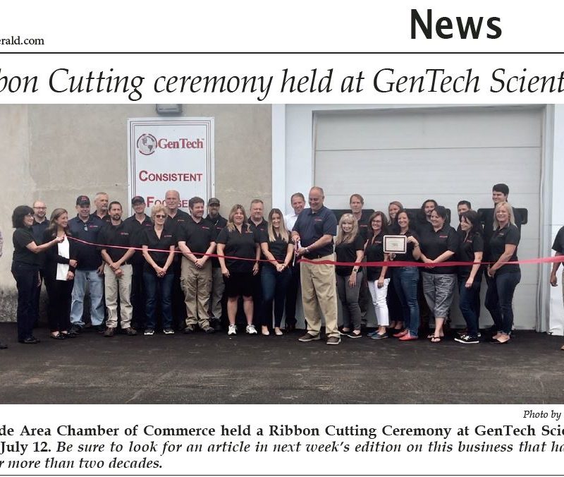 Ribbon Cutting ceremony held at GenTech Scientific