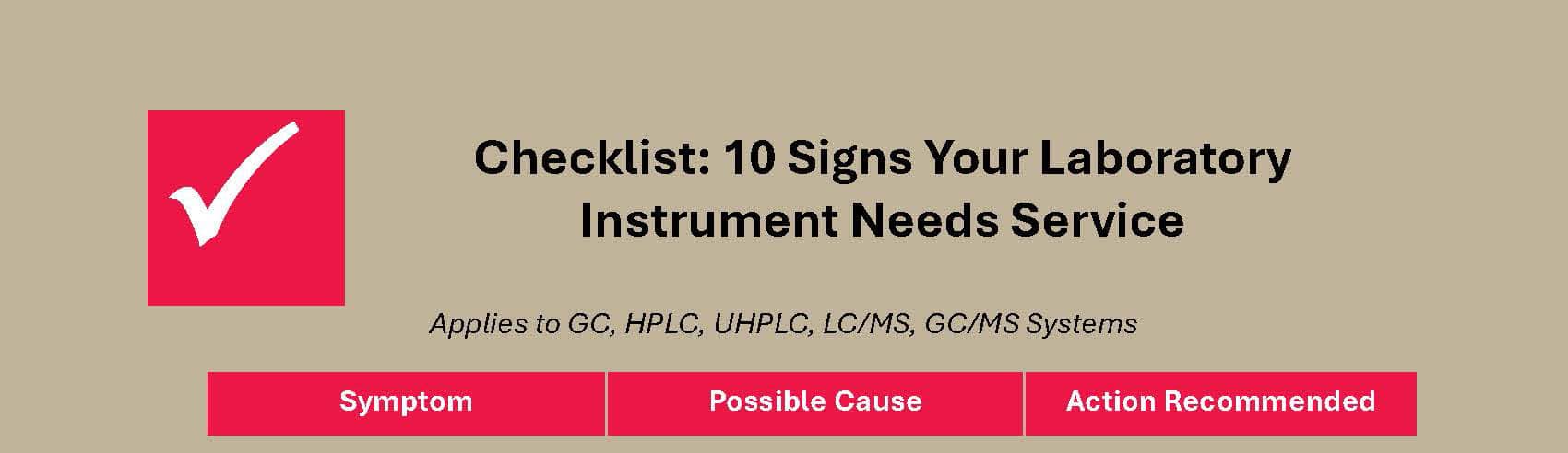 10 Signs Your Analytical Instrument Needs Service