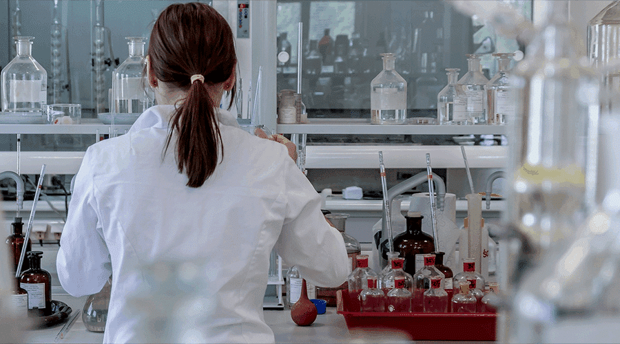 Image of woman working in a laboratory.